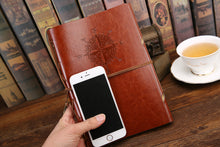 Load image into Gallery viewer, Spiral Vintage Leather Replaceable Journal - Dragonfly Madness