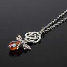 Load image into Gallery viewer, Celtic Knot Dragonfly Necklace - Dragonfly Madness