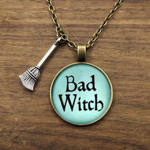 Load image into Gallery viewer, Bad Witch! Silver Necklace - Dragonfly Madness