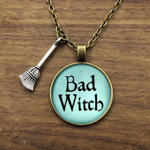 Bad Witch! Silver Necklace - Dragonfly Madness