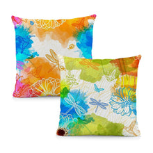 Load image into Gallery viewer, Dragonfly Pillow Cover 17x17&quot; - Dragonfly Madness