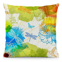 Load image into Gallery viewer, Dragonfly Pillow Cover 17x17&quot; - Dragonfly Madness