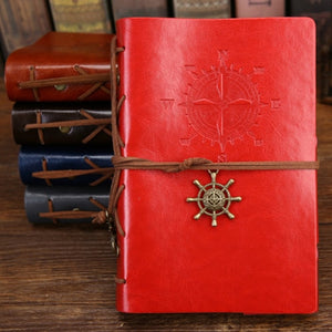 Spiral Vintage Leather Replaceable Journal - Dragonfly Madness