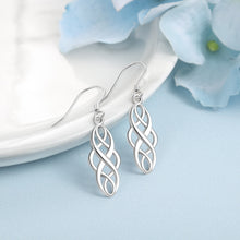 Load image into Gallery viewer, 925 Sterling Silver Braided Earrings - Dragonfly Madness