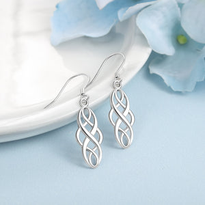 925 Sterling Silver Braided Earrings - Dragonfly Madness