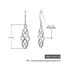 Load image into Gallery viewer, 925 Sterling Silver Braided Earrings - Dragonfly Madness