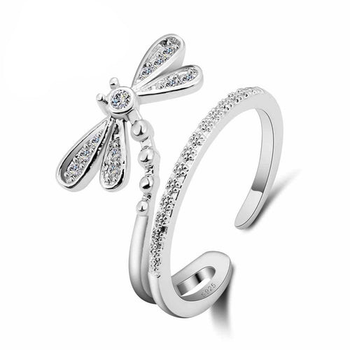 925 Sterling Silver Dragonfly Ring - Dragonfly Madness