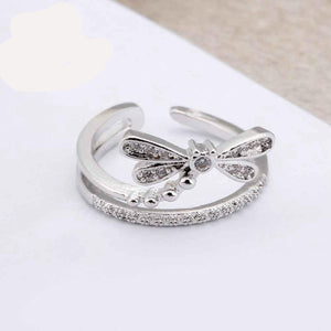 925 Sterling Silver Dragonfly Ring - Dragonfly Madness