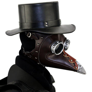 Steam Punk Leather Doctors Hat & Bird Mask - Dragonfly Madness