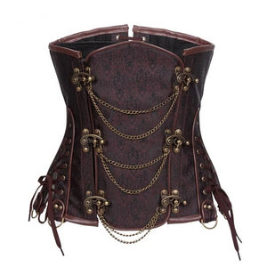Sexy Steampunk Steel Boned Underbust Corset - Dragonfly Madness